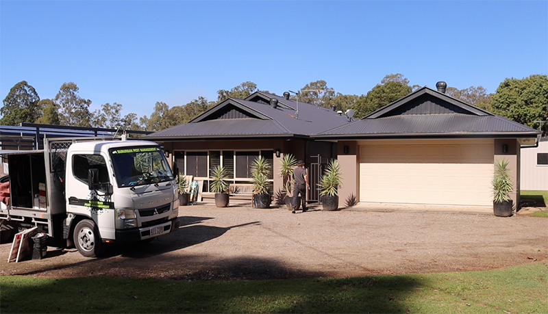 SPM truck outside a residential property in Algester